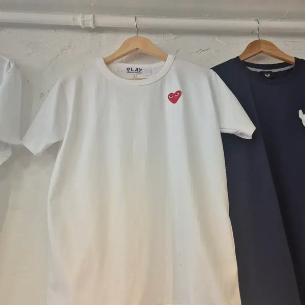 [BUNJANG] Comme des Garçons PLAY White T-Shirt / 꼼데가르송 플레이 반팔티 화이트