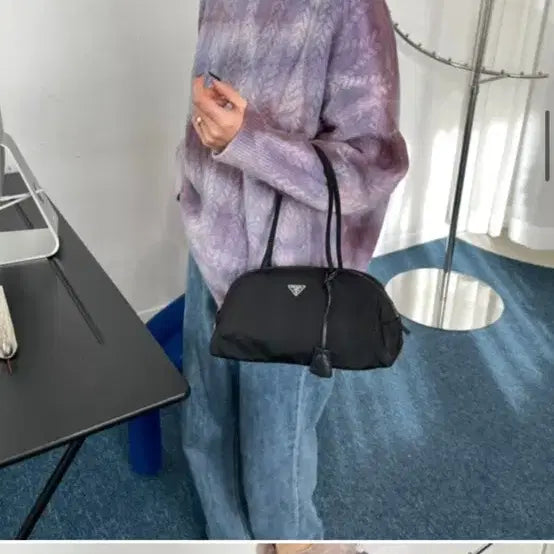 [BUNJANG] Prada Black Nylon Shoulder Bag / 프라다 블랙 나일론 숄더백