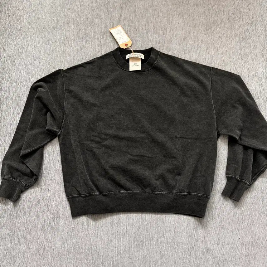 [BUNJANG] REMI RELIEF Garment Dyed Sweatshirt Black / 레미릴리프 가먼트다이 맨투맨 새 상품