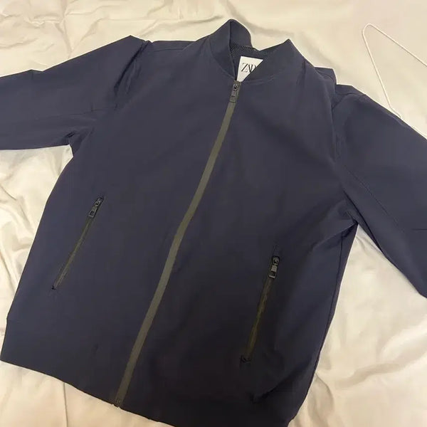 [BUNJANG] Zara Navy Blouson Jumper L / ZARA 네이비 블루종 점퍼 L