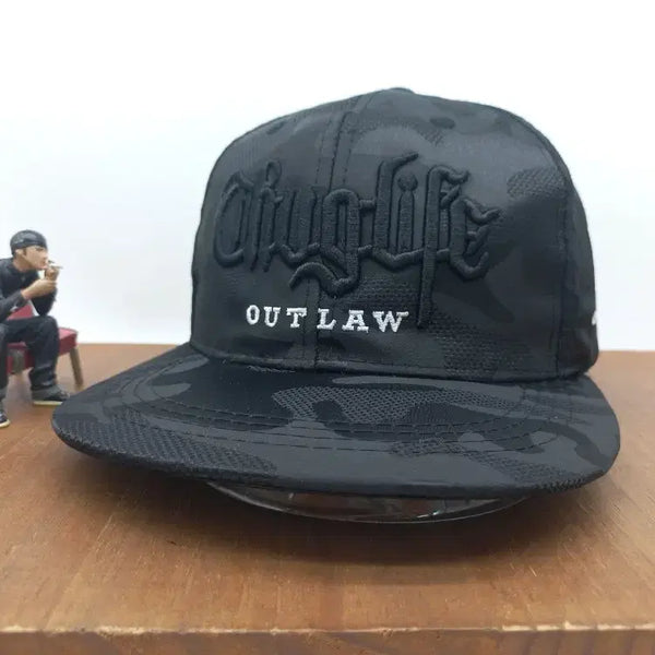 [BUNJANG] 2Pac Thug Life Official Hip Hop Snapback Hat (Camo Black) / 2PAC 스냅백 모자 터크 라이프 오피셜 투팍 힙합 스냅백 모자 카모 블랙