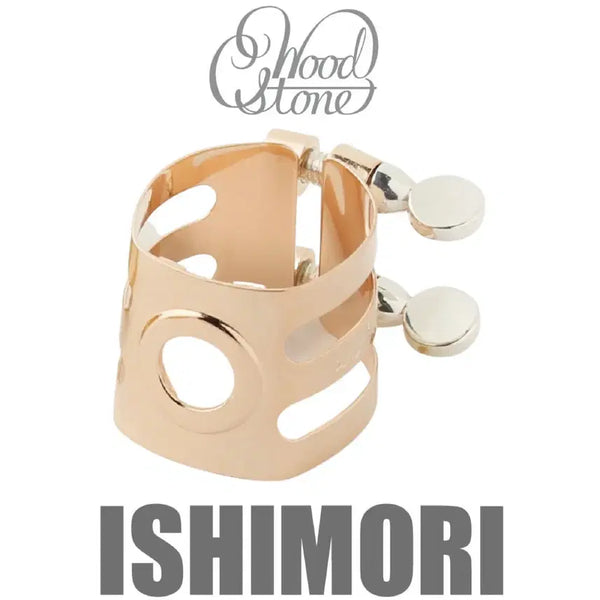 [BUNJANG] Ishimori Woodstone Alto Saxophone Ligature - Selmer Hard Rubber, Solid Silver Pink Gold / (판매) 이시모리 우드스톤 알토 색소폰 리가춰-셀마 하드러버용 SSPGP 솔리드실버핑크골드