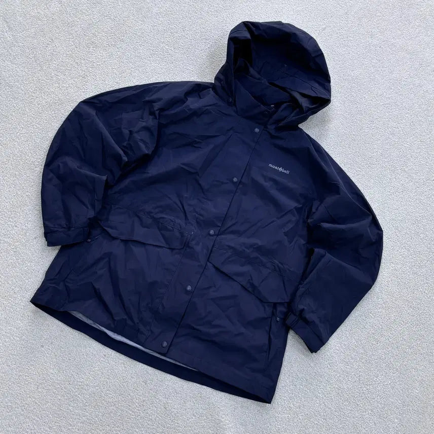 [BUNJANG] Montbell Men's Wind Tech Weather Jacket (Navy) / 100 신형 몽벨 남성 윈드 테크 웨더 자켓 (네이비) 0601E