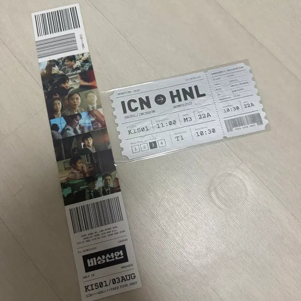 [BUNJANG] Declaration of Emergency Original Ticket & Luggage Tag / 영화 비상선언 오리지널티켓 오티 & 캐리어택