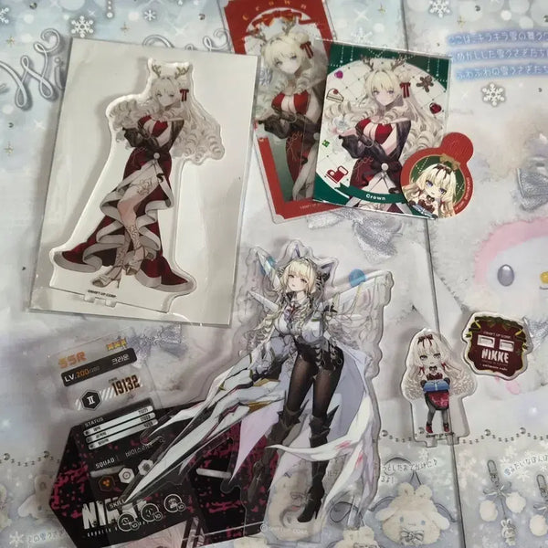 [BUNJANG] Nikke Crown Acrylic Stand & Paper Goods Bundle Set / 니케 크라운 아크릴 스탠드, 지류 굿즈 일괄