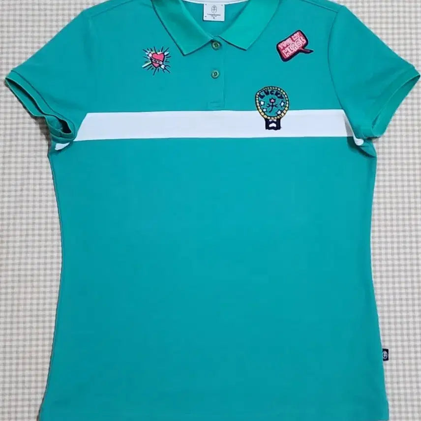[BUNJANG] Castelbajac Women's Golf T-Shirt Mint Blend Size M (95) / 까스텔바작 여성골프티셔츠 사이즈 95