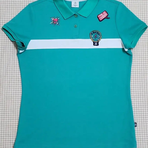 [BUNJANG] Castelbajac Women's Golf T-Shirt Mint Blend Size M (95) / 까스텔바작 여성골프티셔츠 사이즈 95