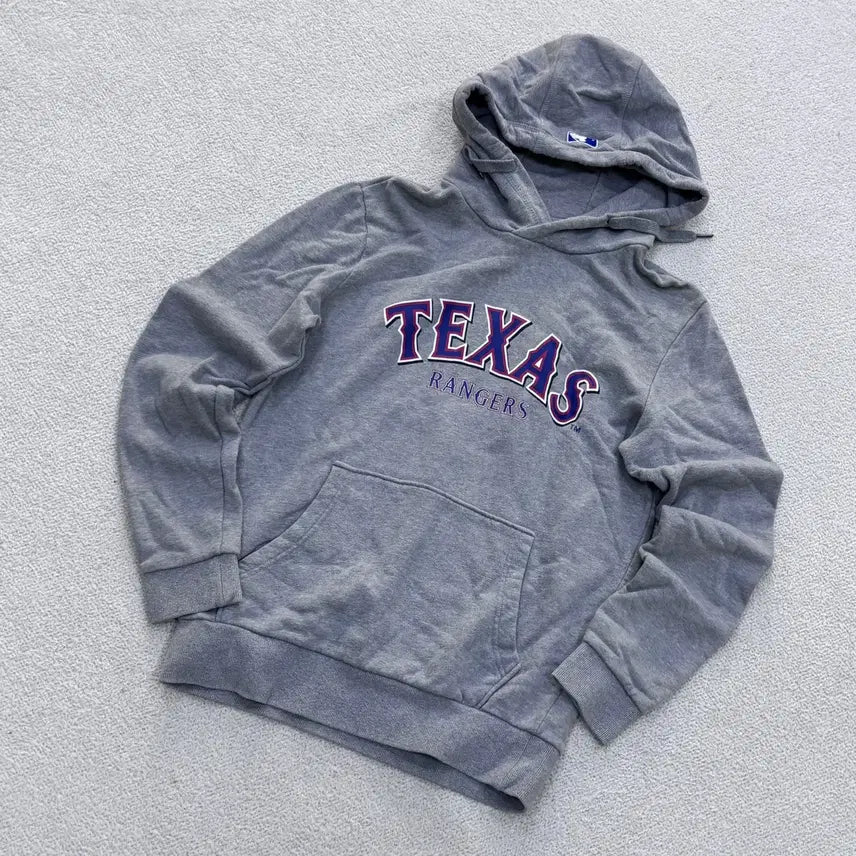 [BUNJANG] MLB Texas Rangers Logo Hoodie T-Shirt / 95 MLB 텍사스 레인저스 로고 후드 티셔츠 0601E2