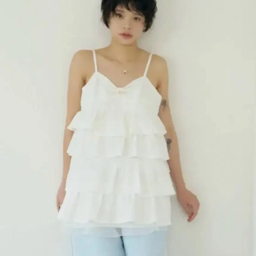 [BUNJANG] Chakiri Chocolate "Kang Kang" Dress / 샤키리 초콜렛 캉캉 드레스 원피스 화이트