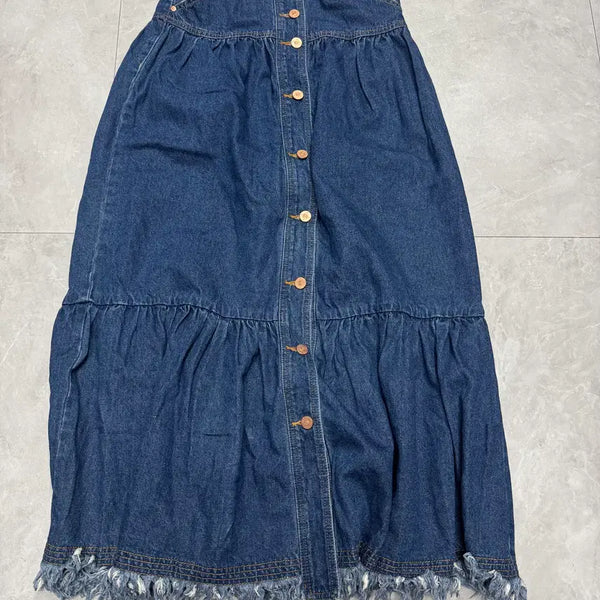 [BUNJANG] LUCKY CHOUETTE Denim Long Skirt / 36 (26) 럭키슈에뜨 LUCKY CHOUETTE 데님 롱 스커트
