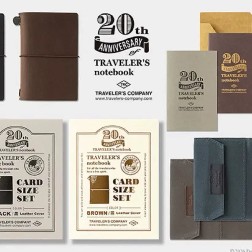 [BUNJANG] Traveler's Factory 20th Anniversary Limited Edition Card Size Notebook Black / 트래블러스 팩토리 노트 20주년 한정판 카드사이즈 블랙