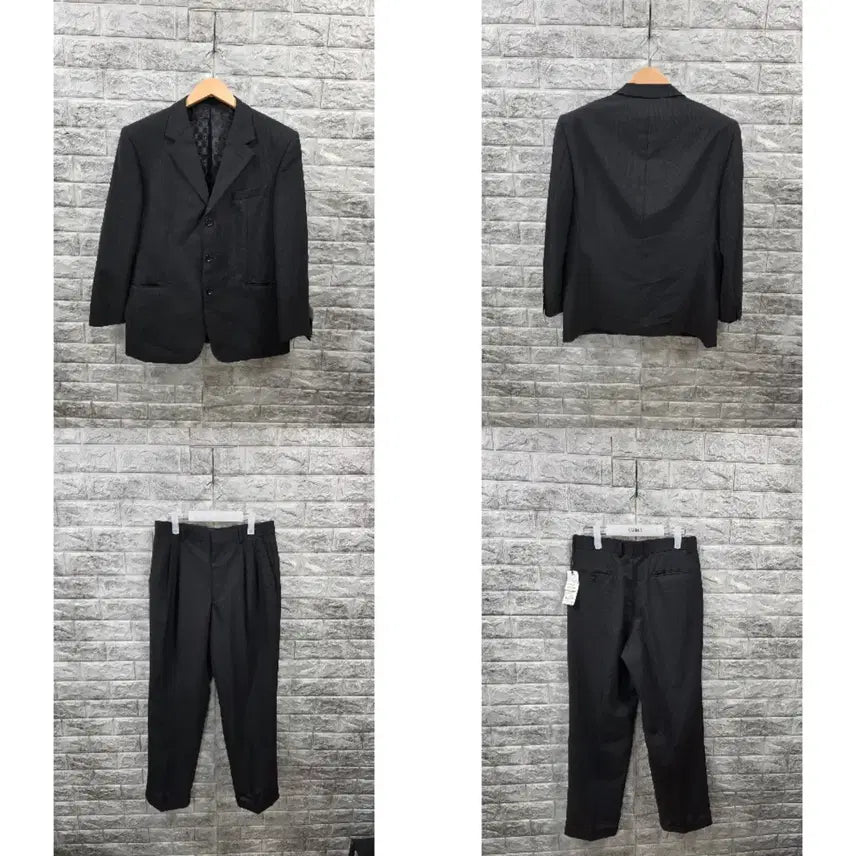 [BUNJANG] Parkland Men's Black Suit Set (Jacket & Pants) - Spring/Summer / 새상품 파크랜드 블랙 정장 세트 (97-85-170) 춘하용