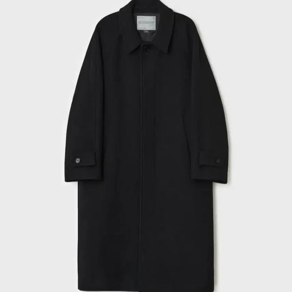 [BUNJANG] Bellier Maxi Melton Wool Coat Black L / 벨리에 맥시 멜톤 울 코트 블랙  L