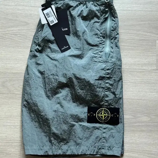 [BUNJANG] Stone Island Nylon Metal Econyl Pants Silver Size 32 / 스톤아일랜드 나일론메탈 에코닐 팬츠 32size 새상품