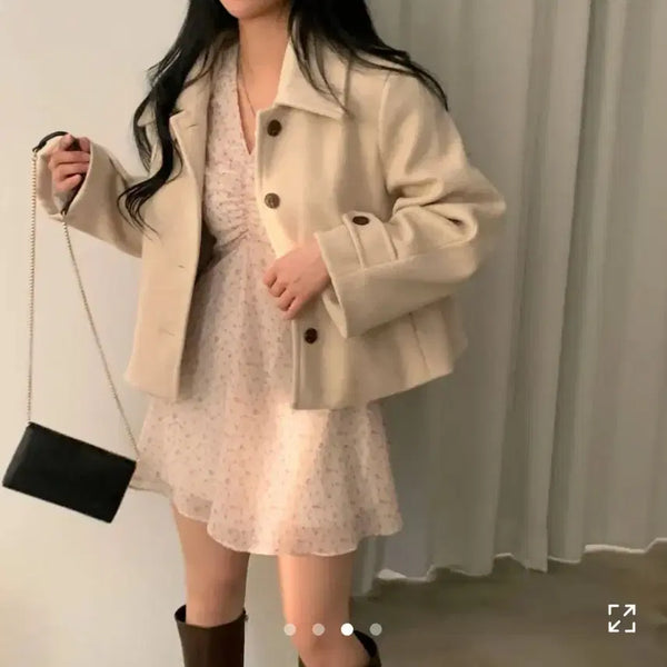 [BUNJANG] Ivory Short Jacket / 아이보리 숏자켓, 숏코트