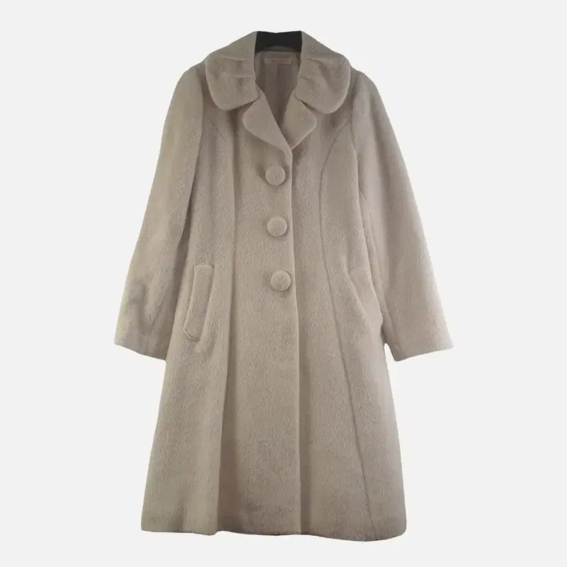 [BUNJANG] Satin Beige Women's Coat / 샤틴 베이지 여자 코트 85-160 N9001