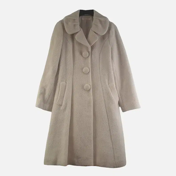 [BUNJANG] Satin Beige Women's Coat / 샤틴 베이지 여자 코트 85-160 N9001