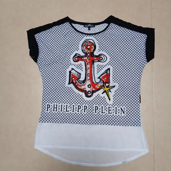 [BUNJANG] Philipp Plein Anchor Print Short Sleeve T-Shirt / 필립플레인 앵커 프린팅 반팔 티셔츠