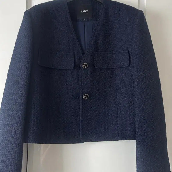 [BUNJANG] RAVE Navy Tweed Jacket / 레이브 남색 트위드자켓 팔아요