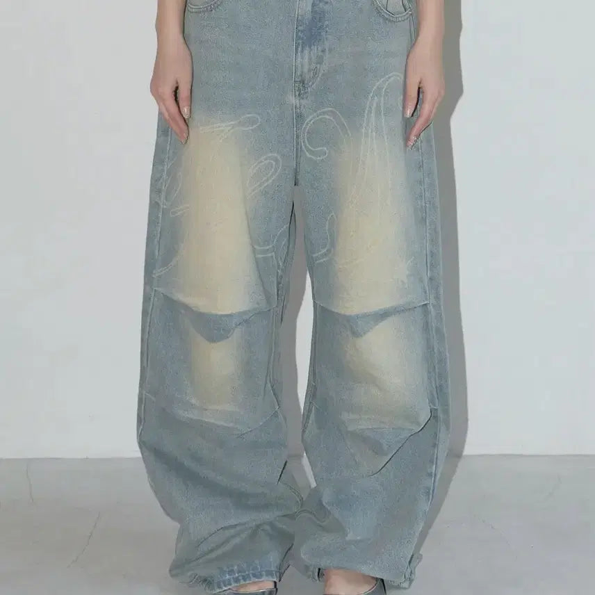 [BUNJANG] Fancy Club Angel Vintage Washed Pintuck Pants Size 2 / 팬시클럽 엔젤 빈티지 워싱 핀턱팬츠 2사이즈