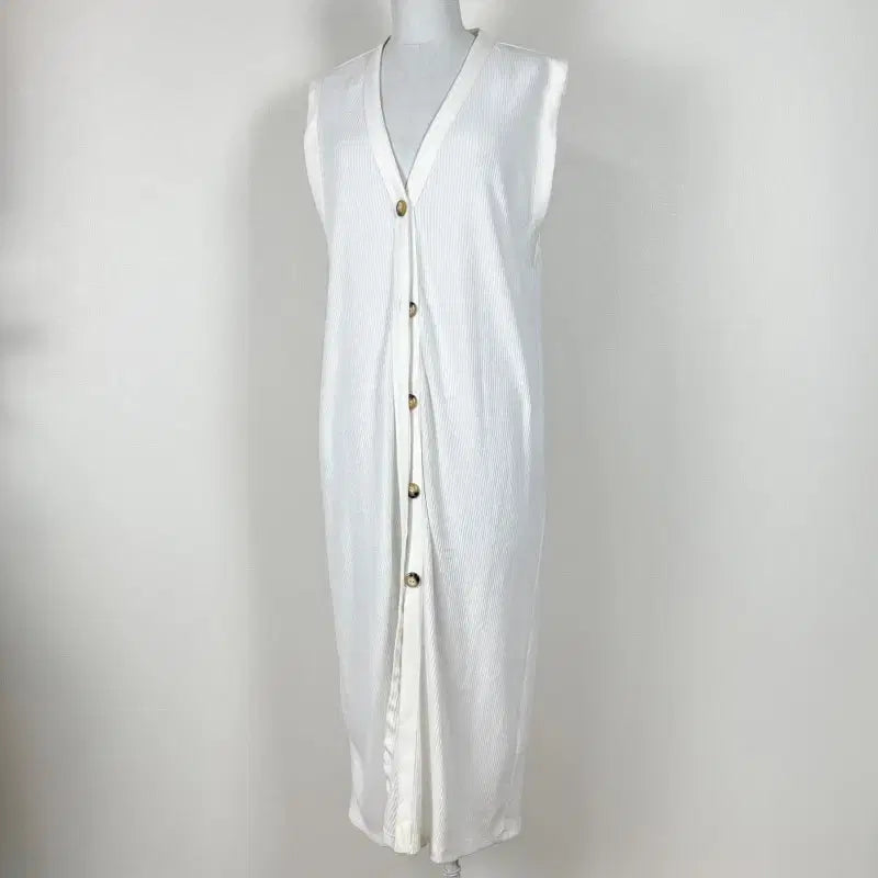 [BUNJANG] Zara Long Knit Cardigan Vest / 자라/롱 가디건 조끼 베스트 여L/라덴