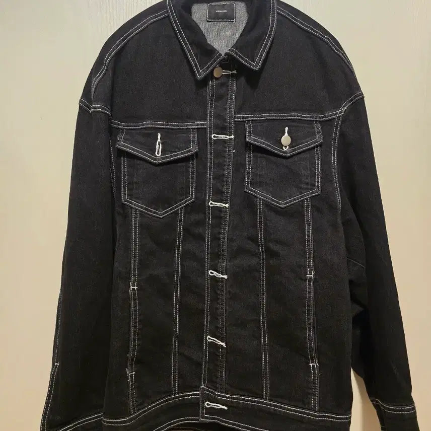 [BUNJANG] Black Denim Jacket / 흑청 데님 블랙 검정 자켓 재킷