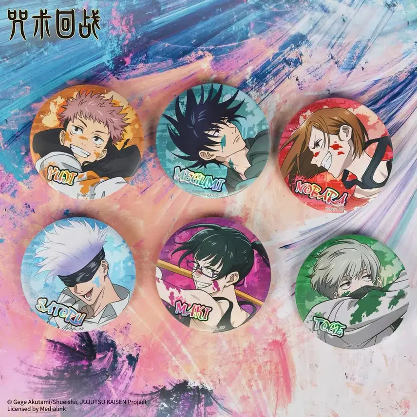 [BUNJANG] Jujutsu Kaisen Character Can Badges (Yuji, Megumi, Nobara, Gojo, Inumaki, Maki) / 주술회전 이타도리 유지 후시구로 메구미 쿠기사키 노바라 고죠 사토루 이누마키 토게 젠인 마키 캔뱃지