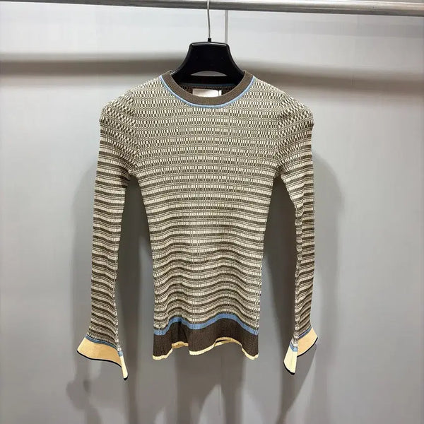 [BUNJANG] MERLETTE Women's Khaki Multi Joudy Knit / (정품/새상품) MERLETTE 메를렛 여성 카키 멀티 주드 니트