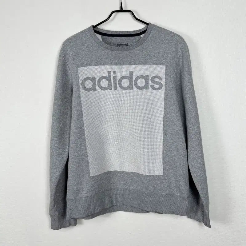 [BUNJANG] Adidas Men's Fleece Sweatshirt Long Sleeve Grey M 95 / 아디다스/기모 맨투맨 긴팔 티 남M 95/라덴