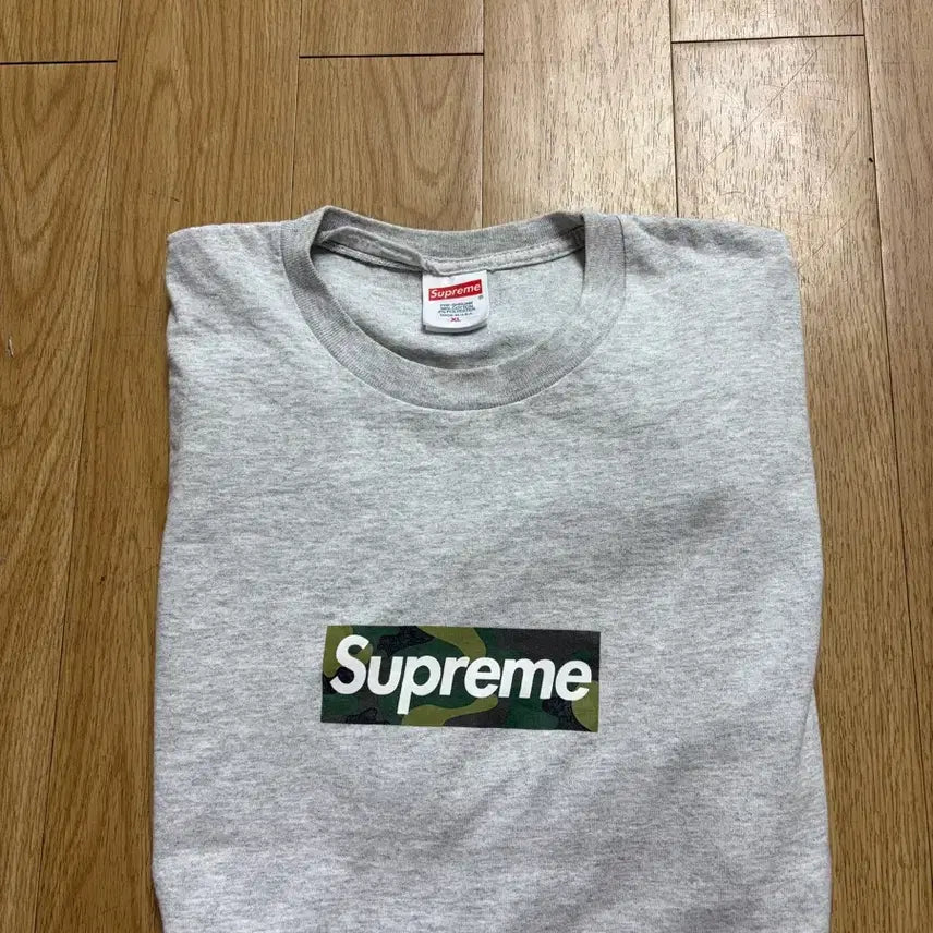 [BUNJANG] Supreme Box Logo T-Shirt Ash Grey FW23 / XL)슈프림 박스로고 티셔츠 애쉬그레이 23fw