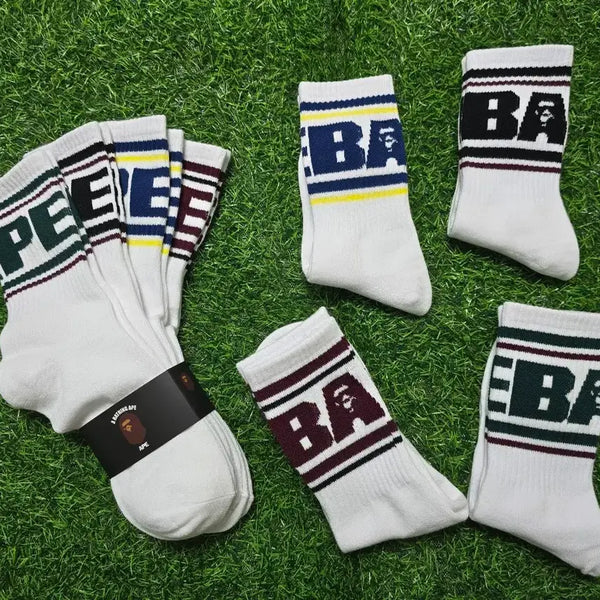 [BUNJANG] BAPE Striped Logo Socks Set / 베이프 양말