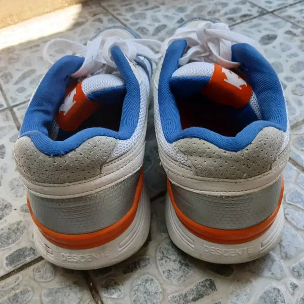 [BUNJANG] Descente Sneakers White/Blue/Orange / 데상트 운동화 화이트/블루/오렌지