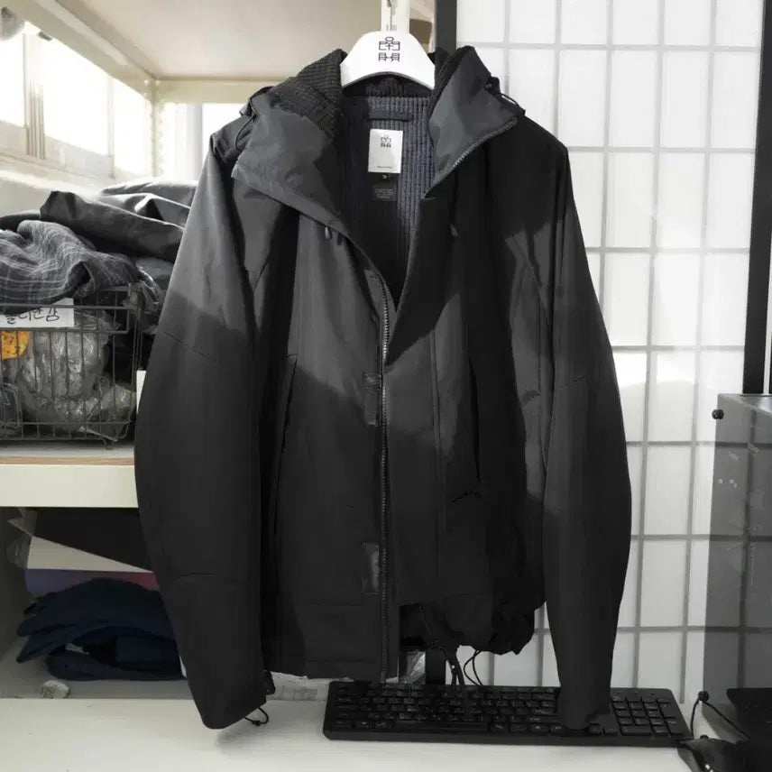 [BUNJANG] Poleruter Obscura Shell Jumper Black Size 3 / 폴리테루 옵스큐라 쉘점퍼 블랙 3