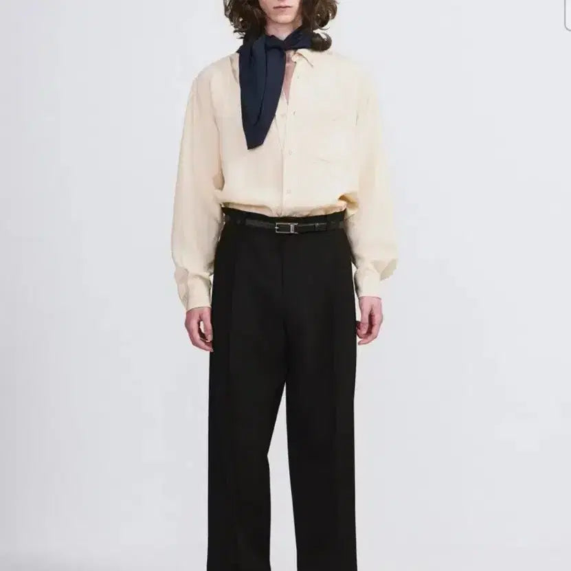 [BUNJANG] RECTO 26SS Double Pleated Suit Pants Black M / 렉토 26SS 더블 플리티드 수트 팬츠 블랙 m