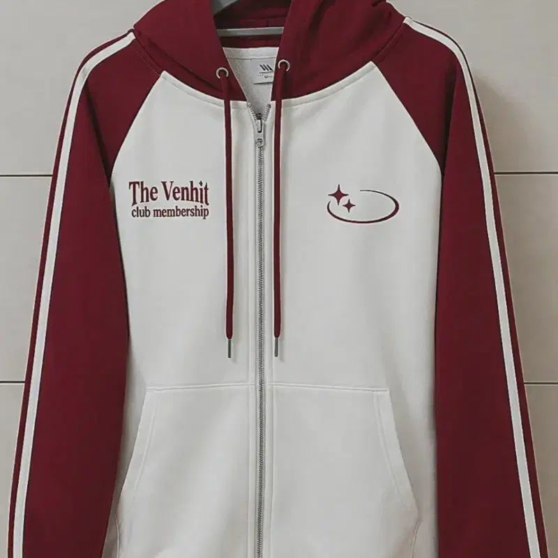 [BUNJANG] Benit Burgundy Hoodie Zip-Up M / 벤힛 후드집업 버건디 M