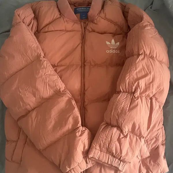 [BUNJANG] Adidas Pink Short Padded Jacket BR9113 / 90 아디다스 핑크 숏 패딩 BR9113
