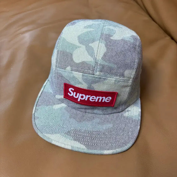 [BUNJANG] Supreme Washed Camo Box Logo Camp Cap / 슈프림 캠프캡 모자 박스로고 워시드 카모
