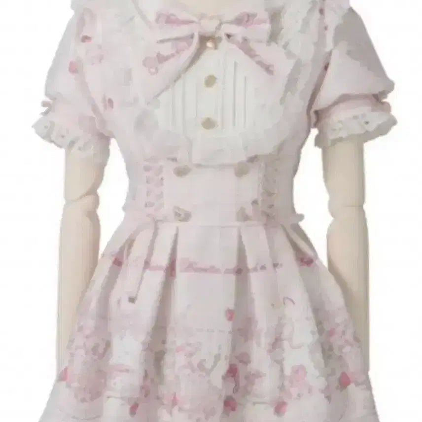 [BUNJANG] Liz Lisa Sweet Gingham Tearoom Setup Pink Floral Dress / 리즈리사 스위트 깅엄 티룸 셋업 핑크 양산형 지뢰계 스나계 히메갸루 로리타 플로럴 원피스 로걀
