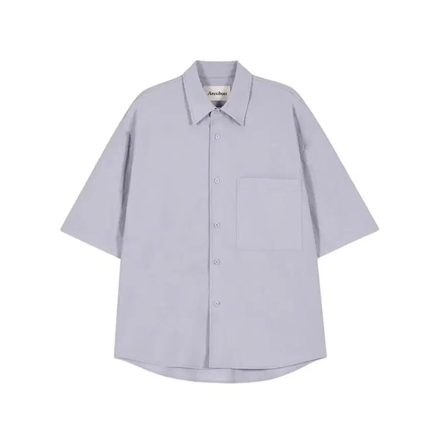 [BUNJANG] Arban Short Sleeve Shirt - Lavender, M / 아르반 반팔 셔츠 연보라 m