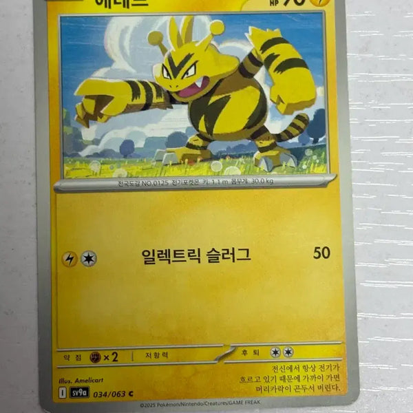 [BUNJANG] Pokemon Card Erebu 034 / [귀여운 포켓몬카드] 에레브 034