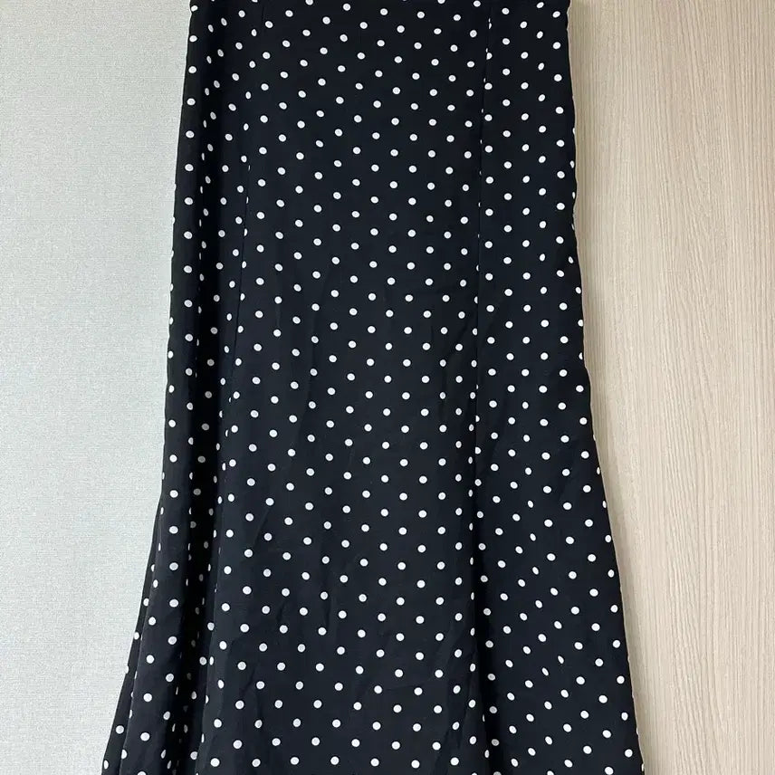 [BUNJANG] Polka Dot Long Skirt Black / 땡땡이 스커트 블랙 m