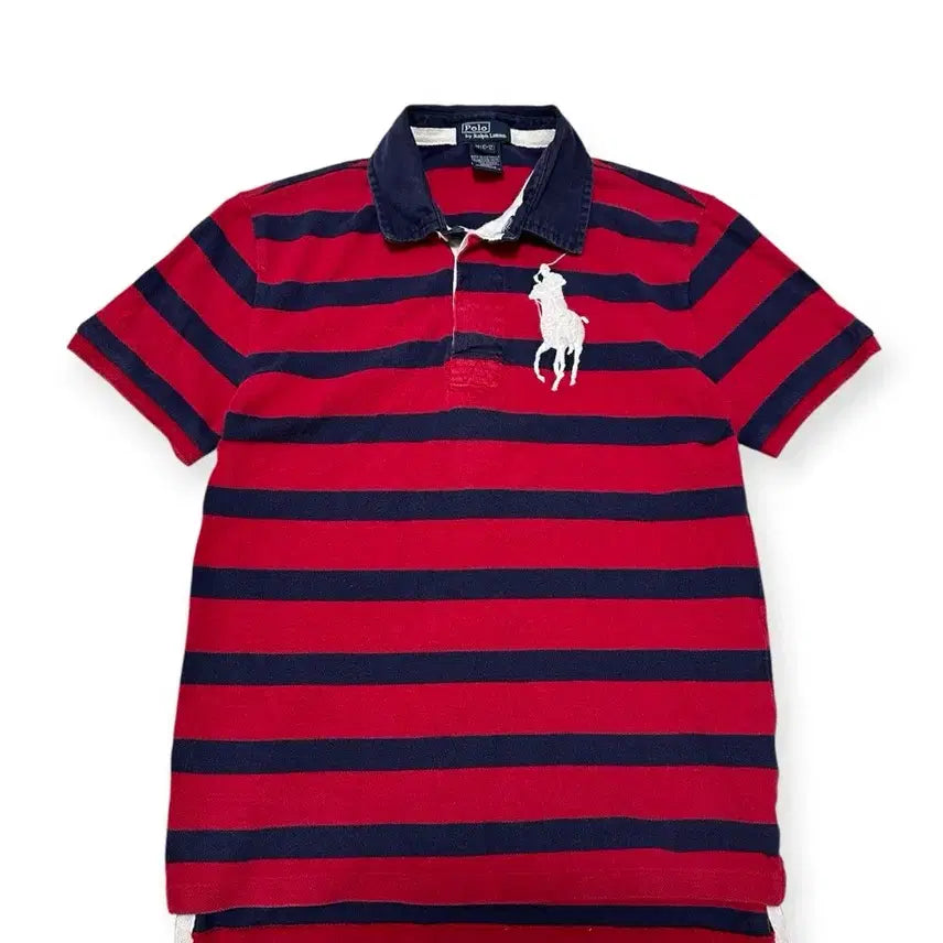 [BUNJANG] Polo Ralph Lauren Big Pony Stripe Polo Shirt / 폴로 랄프로렌 빅포니 스트라이프 카라티