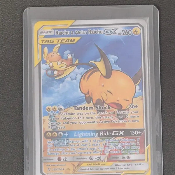 [BUNJANG] Raichu & Alolan Raichu GX Tag Team Card / 라이츄 & 알로라 라이츄 GX 태그팀 카드