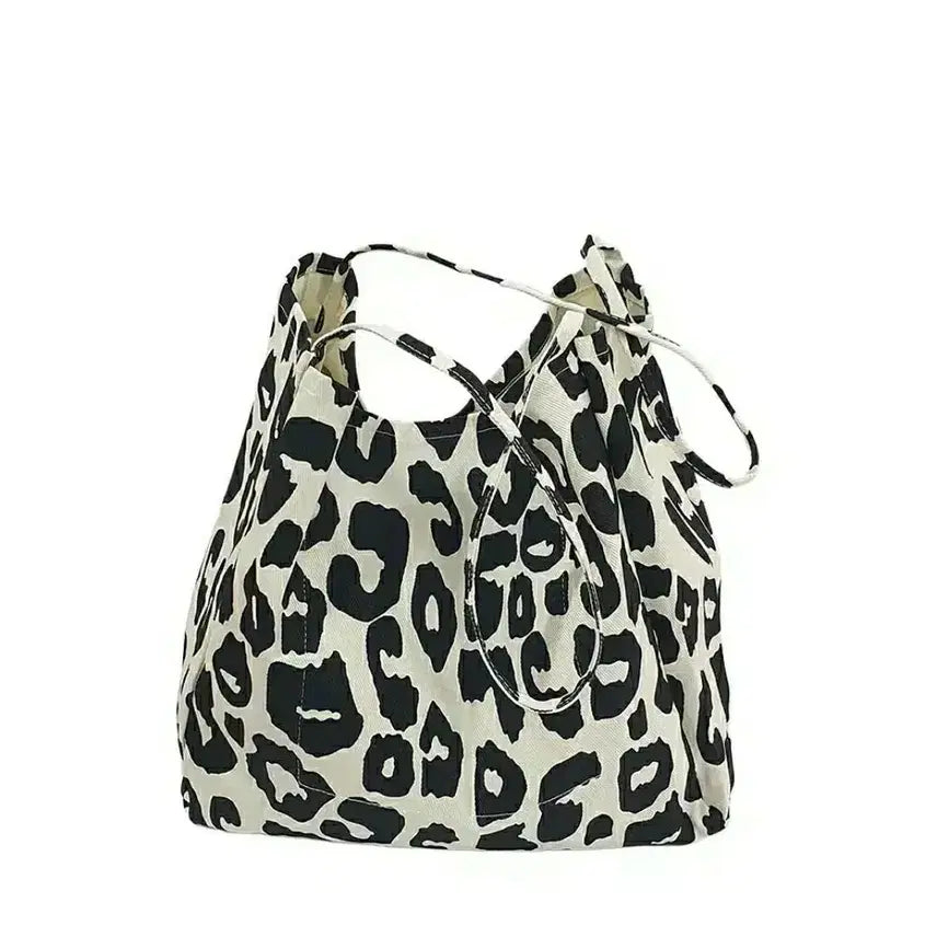 [BUNJANG] Leopard Print Canvas Bag / 레오파드 캔버스백