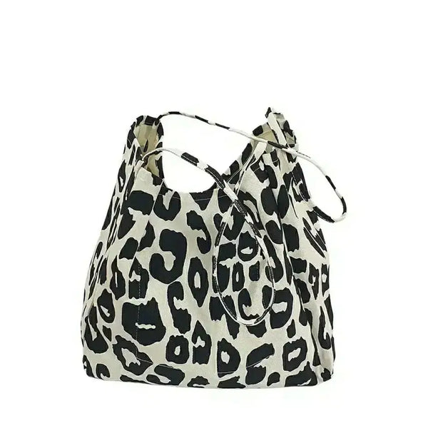 [BUNJANG] Leopard Print Canvas Bag / 레오파드 캔버스백