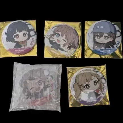 [BUNJANG] Poppin'Party R Baker Collaboration Can Badge Set / 뱅드림 R Baker 알베이커 콜라보 캔뱃지 포피파 5종 일괄