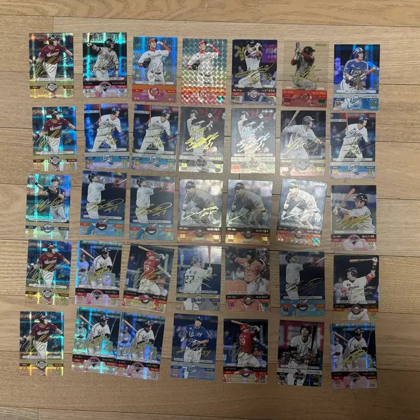 [BUNJANG] Baseball Ace 2015 Autographed Cards Bundle Set (35 Cards) / 야구짱 2015 싸인카드 35장 일괄