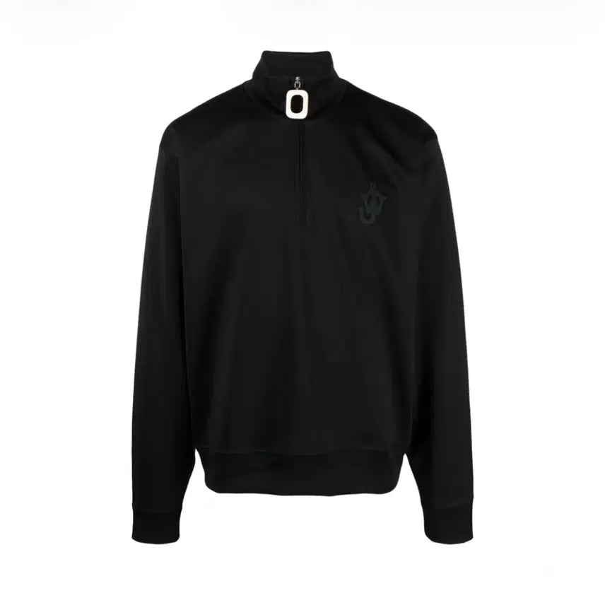 [BUNJANG] JW Anderson Half-Zip Sweatshirt Black L / JW 앤더슨 하프집업 맨투맨 블랙 새상품 L사이즈 정가48.5만원