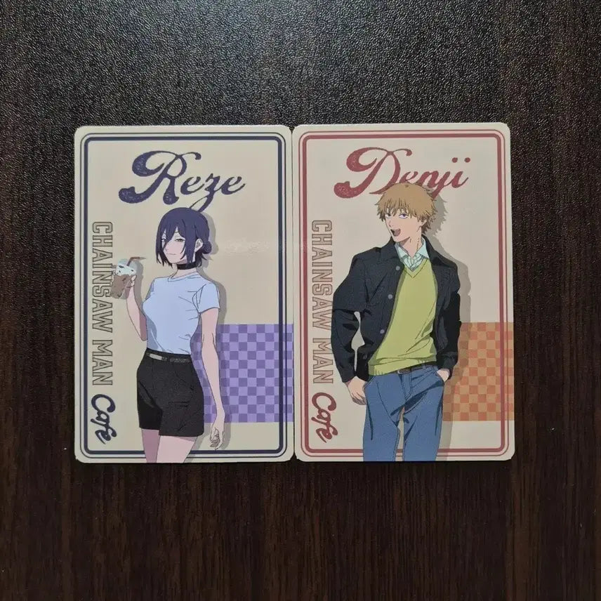[BUNJANG] Chainsaw Man Collaboration Cafe Special Edition Photocards (Reze, Denji) / 체인소맨 콜라보 카페 특전 포토카드 레제 덴지 포카