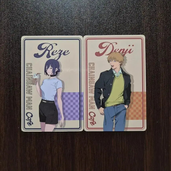[BUNJANG] Chainsaw Man Collaboration Cafe Special Edition Photocards (Reze, Denji) / 체인소맨 콜라보 카페 특전 포토카드 레제 덴지 포카